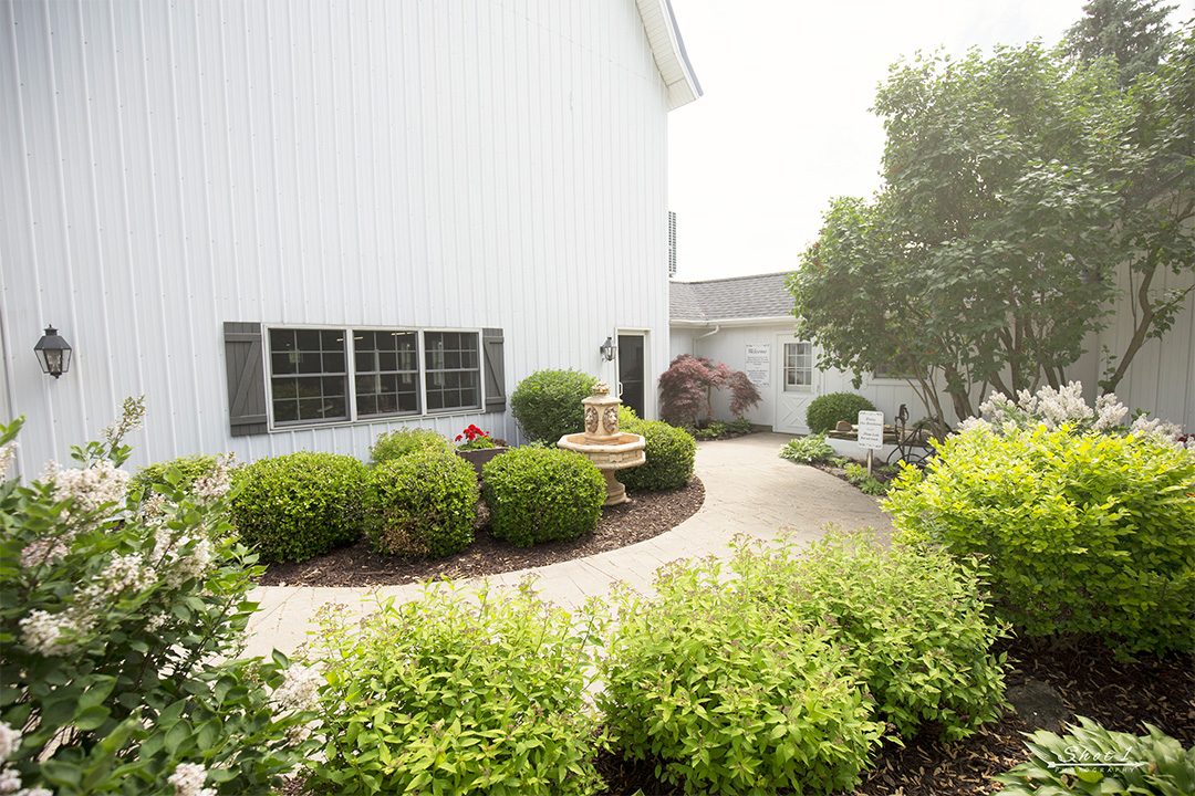 Courtyard in front of barn at High Point Farm