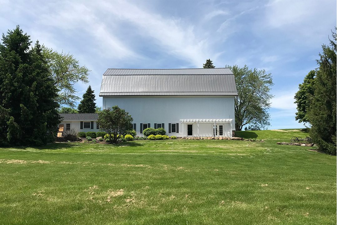View of barn from field at High Point Farm