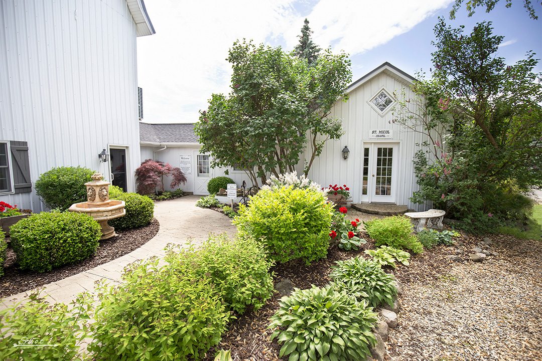 High Point Farm St. Michol Chapel and garden