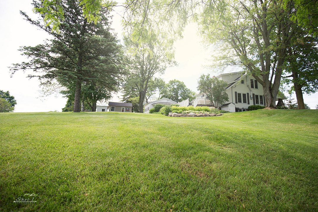 View of manor from field at High Point Farm